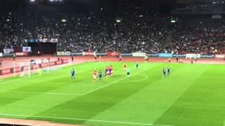 Miralem Pjanić freekick (Switzerland - Bosnia, 29.03.2016)