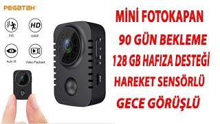 mini fotokapan gizli kamera hareket sönsörlü gece görüşlü