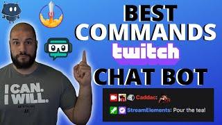 Best Twitch CHAT BOT COMMANDS! Streamelements, Streamlabs, Nightbot, & More!