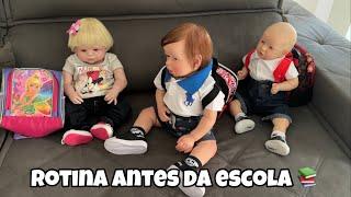 Rotina da manhã antes da escola com meus bebês reborn ️ | Gabi reborn