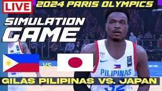 LIVE NOW! Japan vs Gilas Pilipinas | 2024 PARIS OLYMPICS | July 31,  2024 | FIBA2K CPU VS CPU