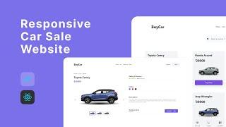 Create A Responsive Car Selling Website Using React Js + Tailwindcss