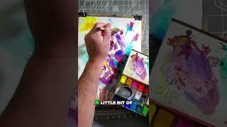 Mastering Watercolor: Background and Final Touches to Purple Roses!