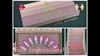 Jeffree Star Cosmetics Mini Liquid Lipstick Nude Bundle Volume 1 First Impressions!