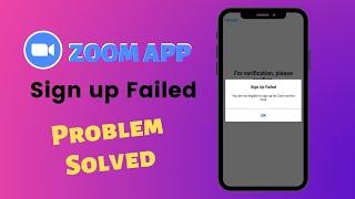 Zoom App Problem || You are not eligible to sign up for Zoom at this time || Create a Zoom Account.