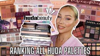 RANKING ALL my HUDA BEAUTY EYESHADOW PALETTES in my #makeupcollection