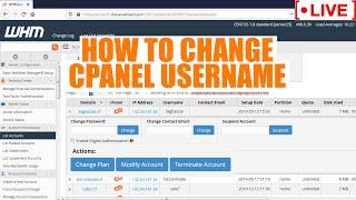 [LIVE] How to Change cPanel Username in WHM?