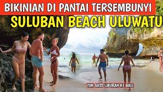 Hidden beach Getting busy, Suluban beach uluwatu Bali | Suluban Beach