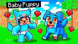 Playing as a BABY PUPPY in Minecraft!