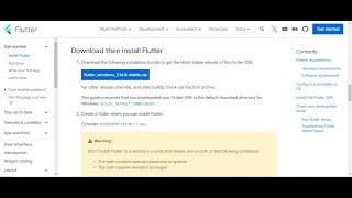flutter sdk download and install gateway on pc