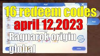 updated 16 redeem codes RAGNAROK ORIGIN GLOBAL