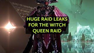 *HUGE* RAID LEAKS FOR THE WORLDS FIRST WITCH QUEEN RAID | Destiny 2 leaks