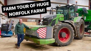 TOUR OF HUGE 3500 ACRE FARM IN NORFOLK! WITH MONSTER FENDT TRACTORS! PART 1