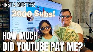 Celebrating 2000 Subscribers! My YouTube Earnings Revealed After 6 Months of Monetization