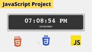 Build Digital Clock | JavaScript Project Tutorial For Beginners