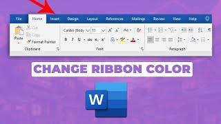 How to change ribbon color in Microsoft word