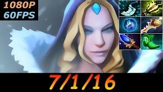 Dota 2 Crystal Maiden Pro 7/1/16 (Kills/Deaths/Assists) Top MMR 511 GPM Ranked Full Gameplay