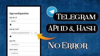 Telegram API id and API hash ?? API id or API hash kaise Nikale ??