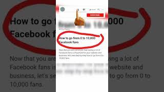 How to get 10k followers in 1 day on Facebook REAL #shorts