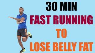 30 Minute FAST RUNNING Workout to Lose Belly Fat at Home  330 Calories 