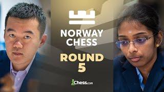 Hikaru With Lead Faces Ding! Can Vaishali, Magnus & Alireza Continue Winning? Norway Chess 2024 Rd 5