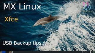 MX Linux -Xfce - Automated USB backup tips.