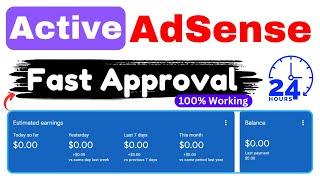 Unlimited AdSense Approval New Method 2024 | How to Get Fast AdSense Approval in 24 Hour