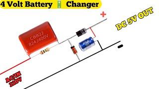 4 Volt BatteryChanger project || Easy Ideas How to make 4 Volt Battery Changer