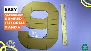 DIY Cardboard Number 6 and 9 Tutorial for Party Decoration Centerpiece Number Pinata  (14" x 11")