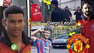 YES! DONE Deal Diego Leon ARRIVES IN MANCHESTER! FABRIZIO DROP #manunitednewstoday