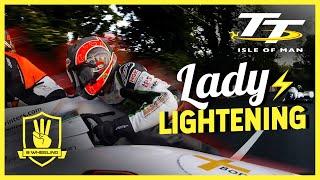 LADY LIGHTENING ️ & Staring Maria Costello & Julie Canipa in onboard lap blast  at the 2019 TT 