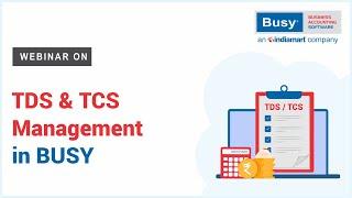 TDS & TCS Management in BUSY (Hindi)