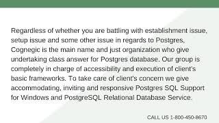 Battling with PostgreSQL? Contact to Postgres SQL Support for Linux