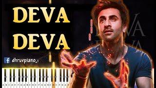  DEVA DEVA (Brahmastra) ||  Piano Tutorial + Sheet Music (with English Notes) + MIDI