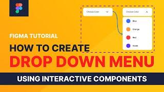 How To Create Interactive Drop Down Menu In Figma | Figma Tutorial