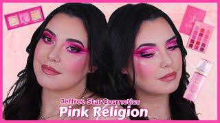 JEFFREE STAR COSMETICS PINK RELIGION COLLECTION TUTORIAL & REVIEW