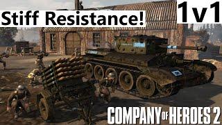 Stiff Resistance! - (British vs Ostheer 1v1) Company of Heroes 2