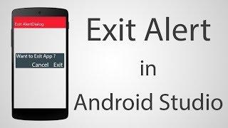 How to use Exit Alert Dialog in Android App