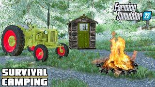 STARTING WITH $0 | SURVIVAL CAMPING - Farming Simulator 22 | EP1