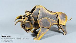 Origami Wild Bull 2.0 摺紙野牛 - Kade Chan (Start From Crease Pattern)