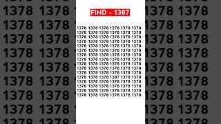 Let See How Genius You are - Find 1387 #Shorts