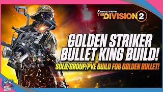 THE GOLDEN BULLET KING STRIKER BUILD | THE DIVISION 2 | SOLO GROUP PVE STRIKER BUILD | GOLDEN BULLET