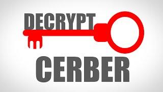 Decrypt Cerber Ransomware for Free