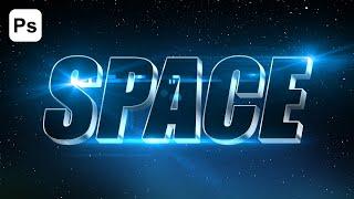 3D Text Effect In Space Photoshop Tutorial