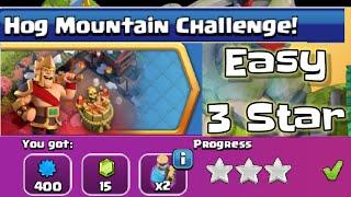How to 3 star "Hog Mountain Challenge" Easy 3 star Strategy New "Lunar Event" in Clash of Clans