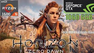 Horizon Zero Dawn pc GTX 1060 + Ryzen 5 1600 Benchmark 1080p High Settings