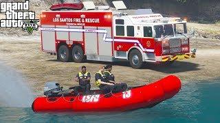 Technical Fire Truck Water Rescue in GTA 5