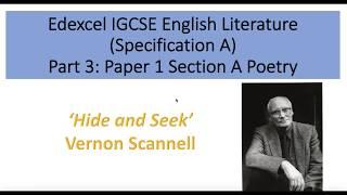 Analysis of 'Hide and Seek' by Vernon Scannell
