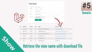 Retrieve the view name and download file Laravel | Episode #5