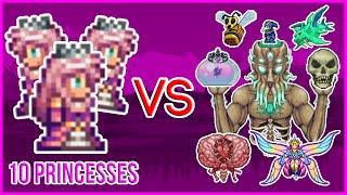 10 Princesses vs ALL Bosses | Terraria 1.4.2.3